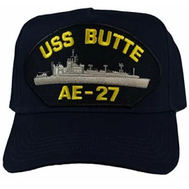 EC USS Butte AE-27 Ship HAT - Navy Blue - Veteran Owned Business