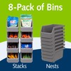 ReadySpace Plastic Containers for Organizing and Storage Bins for Closet,