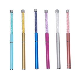 Healvian 6pcs Eyelash Brush Handle Eyelash Tool for Makeup Portable Eyebrow Wands Diamond Accents for Daily Use and Travel Lightweight and Safe