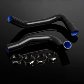 Silicone Radiator Coolant Hose Compatible with Chevy Small Block Camaro SBC 71-88/2PCS BK