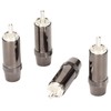 4pcs RCA Sound Plug Silver Plated RCA Male Plug Connector