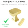BIGLUFU 12Pcs Cabinet Knobs Square Solid Brass Drawer Vintage Retro