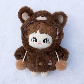 niannyyhouse 3.9 inches (10 cm) / 7.9 inches (20 cm) Plush Doll Clothes Pig Bear Jacket Hoodie Cotton Doll Clothes Dressing Accessory (A2, 10cm)