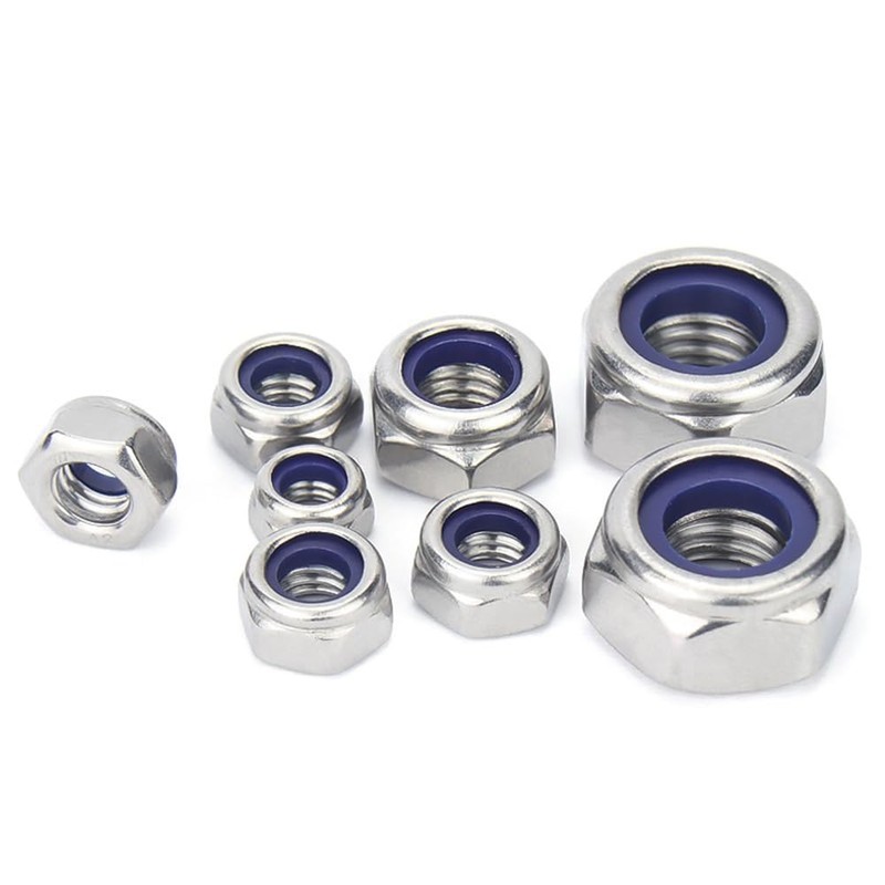 Hex Lock Nuts 20pcs M3 to M10 with Flat Washers