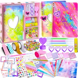 PATIFEED DIY Journal Kit for Girls, 2-Pack Journal Set for Teens – Scrapbook & Diary Supplies for Ages 8-14
