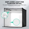 Flyrivergo 24''x24'' Photo Light Box Photography, Folding Portable Studio Light