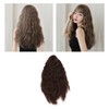 Women Long Brown Wavy Wig Heat Resistant Soft Fluffy Brown