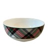 Mikasa TARTAN WHITE Christmas Plaid Fruit Dessert Bowls 4.5in Set