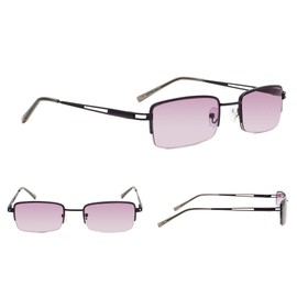 4-pack Half-rim Reading Glasses for Men and Women with Spring Hinges Metal Readers