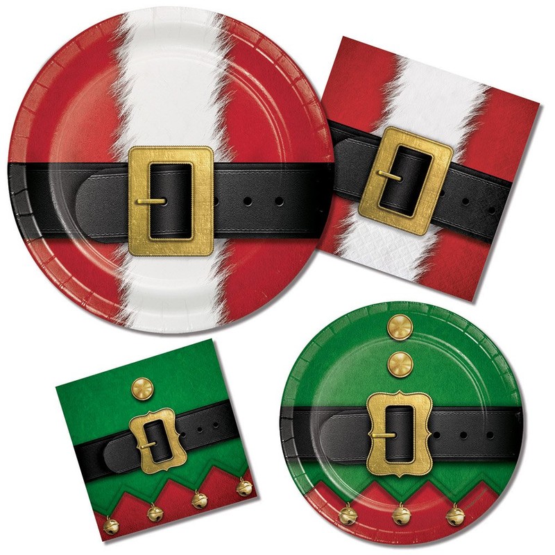 Creative Converting 16-Count Beverage Paper Napkins, Santa's Suit