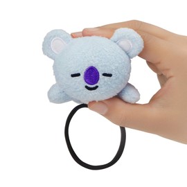 BT21 KOYA Character Plush Stuffed Animal Elastic Hair Tie Band Accessories for Girls, Blue