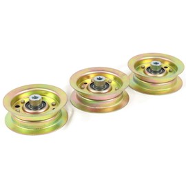 The ROP Shop | (Pack of 3) Flat Idler Pulley for Exmark Zero-Turn Mower QZS708GEM50200 Tractor