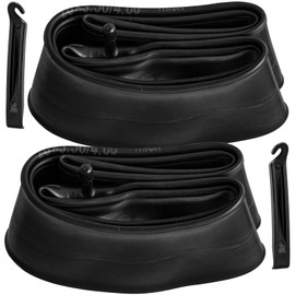 2 Pack 20" Fat Bike Tubes 20X4.0 AV Schrader Valve Compatible with 20 x 3.5/4.0 E-Bike, Mountain Bikes, Beach Bikes, Bicycle Fat Tire Tubes with Schrader Valve and 2 Tire Levers
