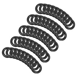 QUARKZMAN Nitrile Rubber O-Rings Round Washer 7.5 mm x 4.5 mm x 1.5 mm for Tap Plumbers Repair Seal Connection, Black Pack of 50