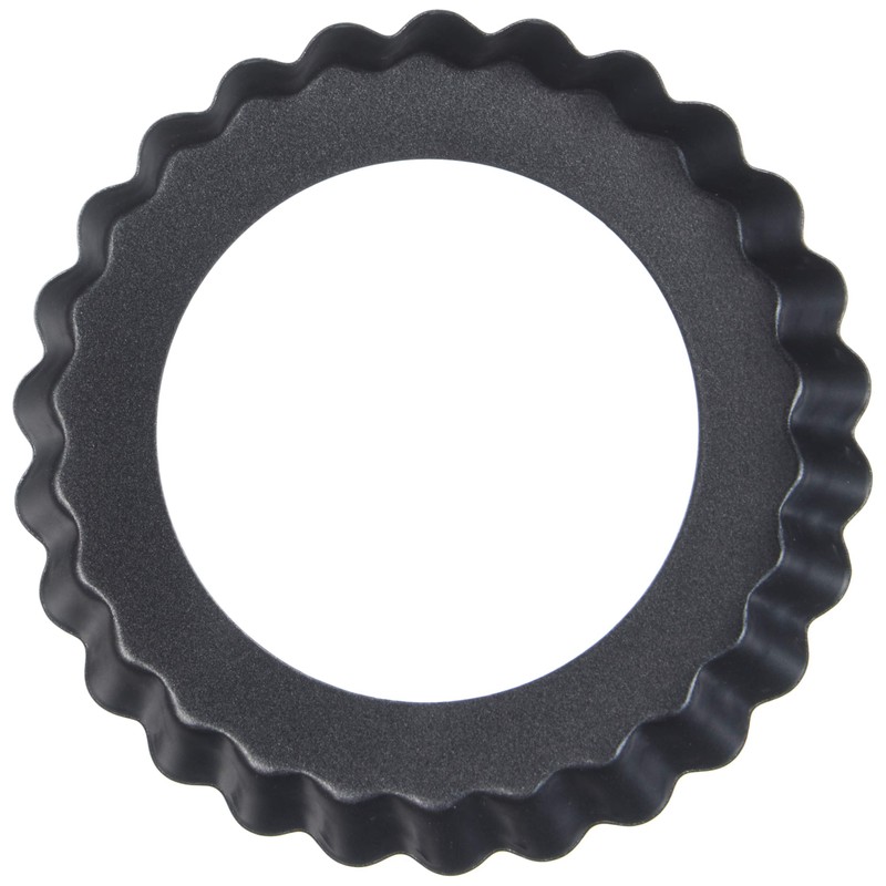 FM Professional 21682.0 Quicheform mit Abnehmbarem Boden, Stahl, schwarz