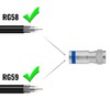 POPPSTAR 50x SAT F-Quick Mount Connectors, F-Compression Connector for Coaxial