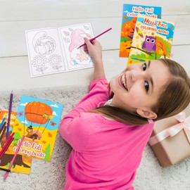 90shine 36PCS Fall Coloring Books for Kids, Thanksgiving Party Favors in Bulk Goodie Bag Stuffers Ages 2-4 3-5 4-8
