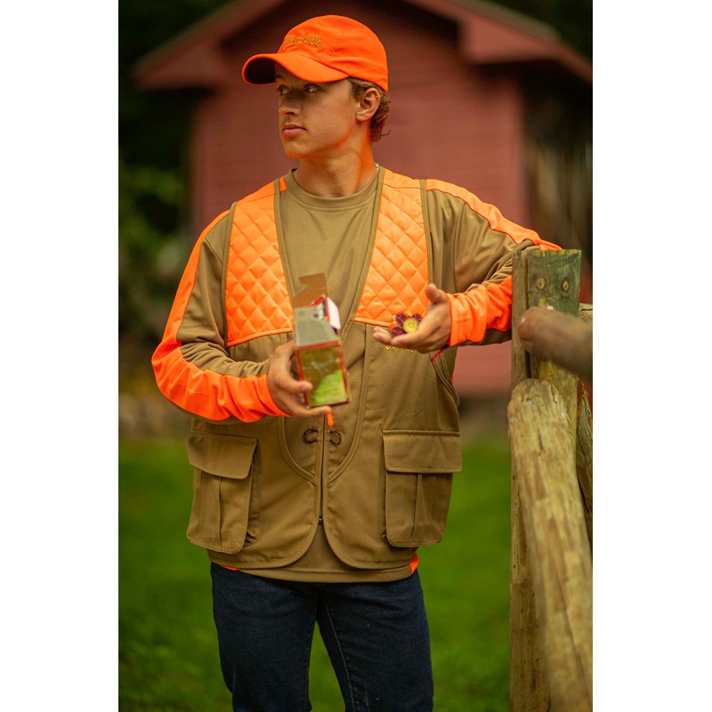 Gamehide Gamebird Ultra-Light Upland Hunting Bird Vest (Tan/Orange, Medium)