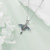 ONEFINITY Moth Necklace 925 Sterling Silver Moth Pendant Abaone Shell
