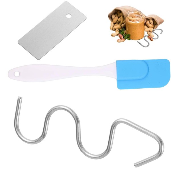 WADY Peanut Butter Stirrer and Scraper, Stainless Steel Peanut Butter