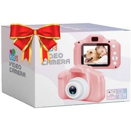 Bodium Kids Camera Toys for Boys and Girls Age 3-9, Christmas Birthday Gifts HD Selfie Digital Video Recorder Cameras for Toddler Children 3 4 5 6 7 8 9 Years Old with 32GB SD Card - Pink
