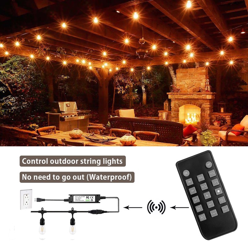 Banord Outdoor Plug-in Dimmer Switch with Wireless Remote Control, 360W