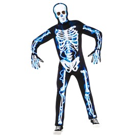 Morph Electric Skeleton Costume Men, Mens Skeleton Costume Adult Skeleton Jumpsuit Men, Mens Skeleton Costumes