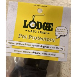 Lodge Set of 6 LODGE Cast Iron Pot Protectors Plastic Clips for Le Creuset Bumpers NWT