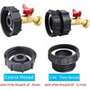Tote to Garden Hose Adapter, 2-inch Fine/Coarse Thread Compatible, 3/4-inch