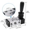 Baomain Pneumatic Solenoid Valve Manual Control Push-Pull, 4H210-08 PT 1/4"