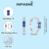 Inpasne Tanzanite Huggie Hoop Earrings for Women 925 Sterling Silver