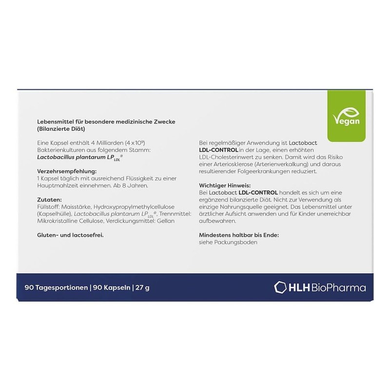 Lactobact LDL-Control Enteric Juice-Resistant Capsules Pack of 90