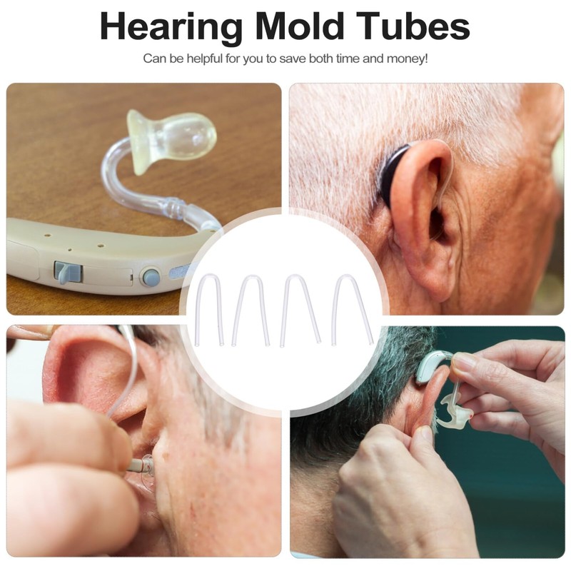 Balacoo 4pcs Preformed BTE Earmold Hearing Aid Tubes Hearing Machine