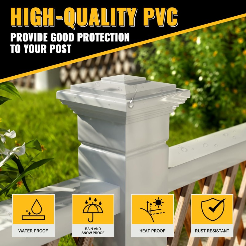VIVIDA 4" x 4" Vinyl Fence Post Cap (Actual 4"