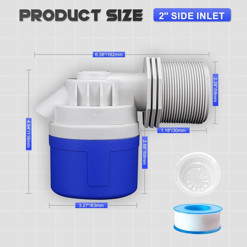 2" Side Inlet Water Float Valve, 2 Inch Big Flow