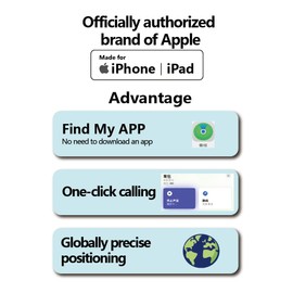 Smart Global Locator Compatible with Apple Find My, Pearl White, ABS+PC, 35.2x35.2x9mm, Lost Reminder Tracker