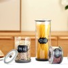 FEBEEK Vacuum-able Glass Food Storage Jars set with Airtight Lid,
