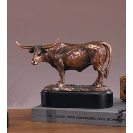 Marian Imports F53171 Texas Longhorn Bronze Plated Resin Sculpture