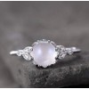 Yuren Women Ring Delicate Moonstone Diamond Ring Stylish Exquisite Encrusted