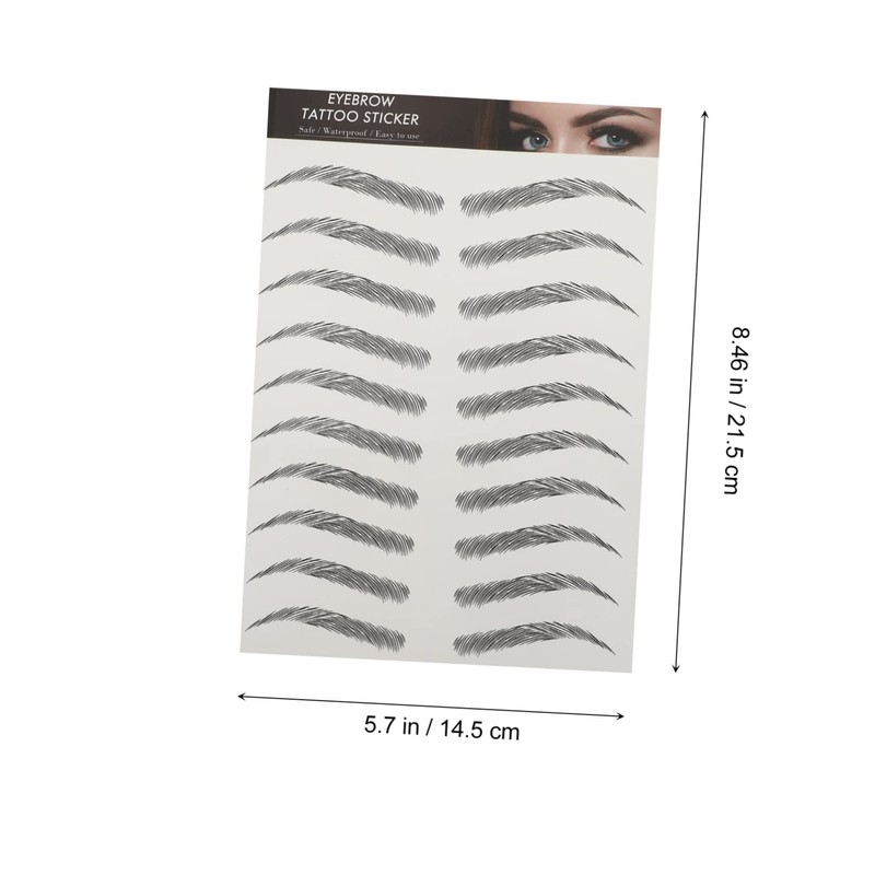TOVINANNA 6sheets Instant Natural Full Brows Imitation Eyebrow Sticker Tool