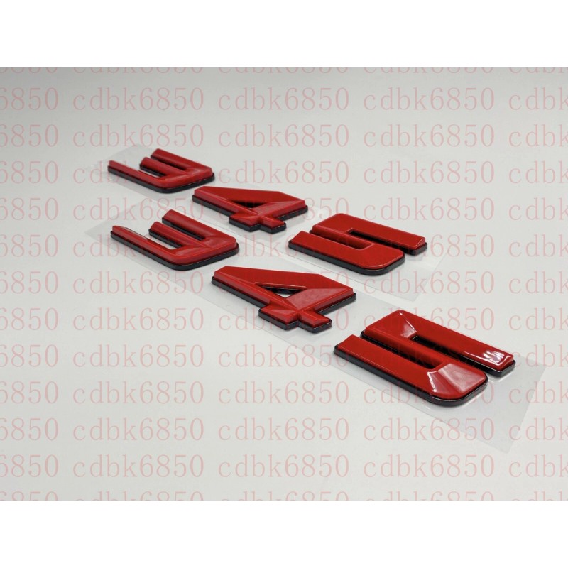 cdbk (2pc) Red Black 345 Badge Emblem for MOPAR HEMI