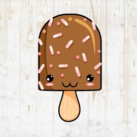 Popsicles Decals Peel & Stick - Wall Vinyl Stickers - Kawaii Ice Cream Stick Summer Cartoon Colorful - Car Window Truck Laptop Tumbler - Kitchen Shop Store Boy Girl Kids Bedroom Room Decor DWSV20295