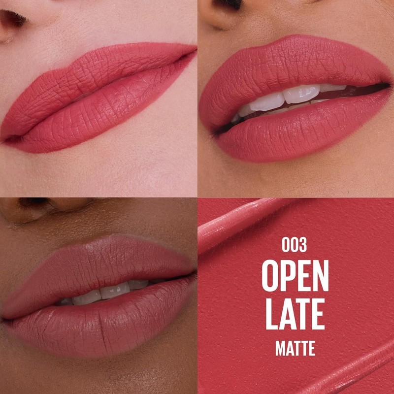 Maybelline Serum Lipstick Labial en Barra Hidratante Mate Open Late