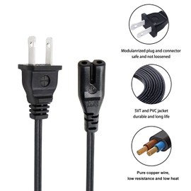 Power Cord for JBL Partybox On-The-go 300 Link View 500 Speaker Cinema Soundbar Subwoofer SB100 SB200 SB250 SB350 SB400 Sound Bar System 2 Prong 8ft Replacement AC Power Cord Cable