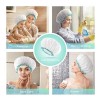 Mikimini Gorros De Ducha Blancos Mikimini Para Mujer, Cabello Largo,
