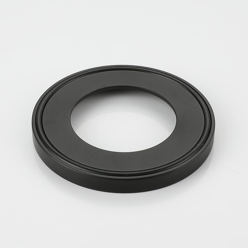 ROLYA Solid Metal Glass Vessel Sink Mounting Ring Matte Black