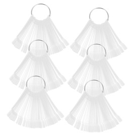 Ipetboom 6 Pack Nail Sample Sticks Manicure Press Nails Display Tips for Home Salon