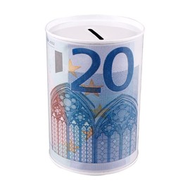Money Box Money Paper Coin Vintage Banknotes Decorative Money Box Children Adults Coin Tin Metal Not Open 12.5 x 11 cm