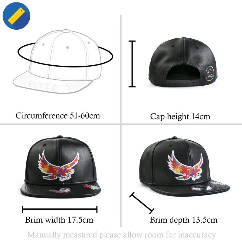 Underground Kulture Paint Collection Eagle Snapback Baseball Cap Black