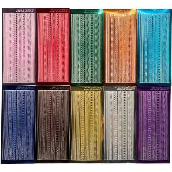 Hot Off The Press Thin Line Colorful Dazzles Stickers –
